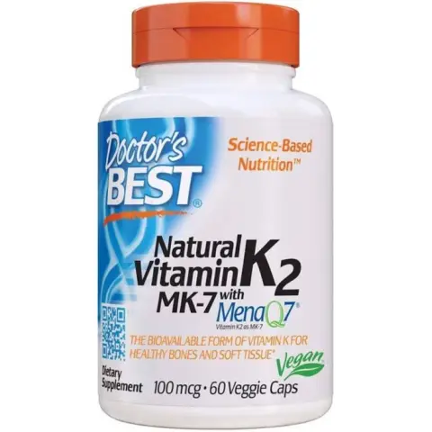 Mumsandbabes - Doctor's Best, Natural Vitamin K2 MK-7 with MenaQ7, 100 mcg, 60 Veggie Caps 