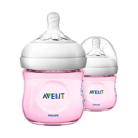 Mumsandbabes - Philips Avent SCF691-23 Natural Baby Bottle - Pink Twin [4oz/125mL]