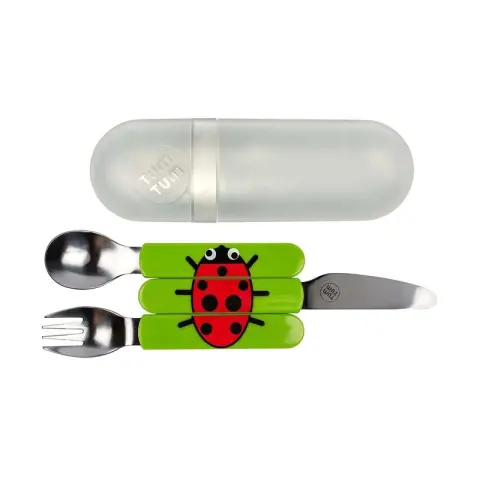 Mumsandbabes - Tum Tum Ladybird Travel Cutlery Set 