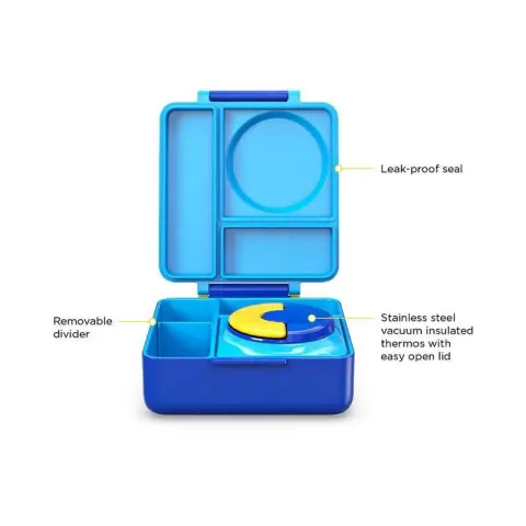 Mumsandbabes - Omiebox Bento Lunch Box - Blue Sky Biru	