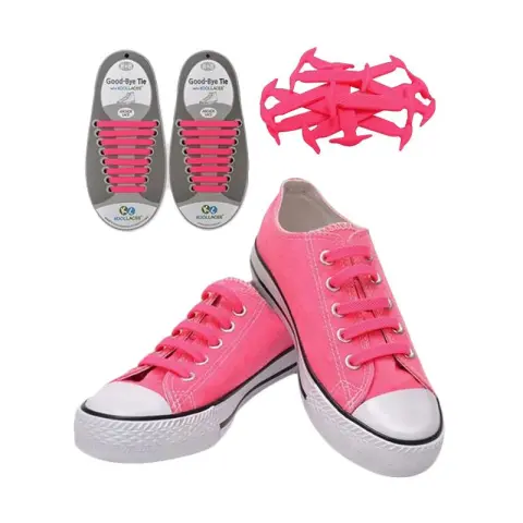 Mumsandbabes - Koollaces Anak Tali Sepatu - Pink Glow