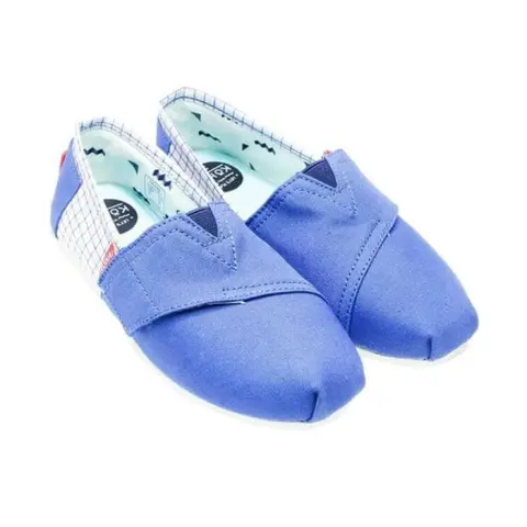 Mumsandbabes - Kohai Netto Sepatu Anak - Blue Pattern