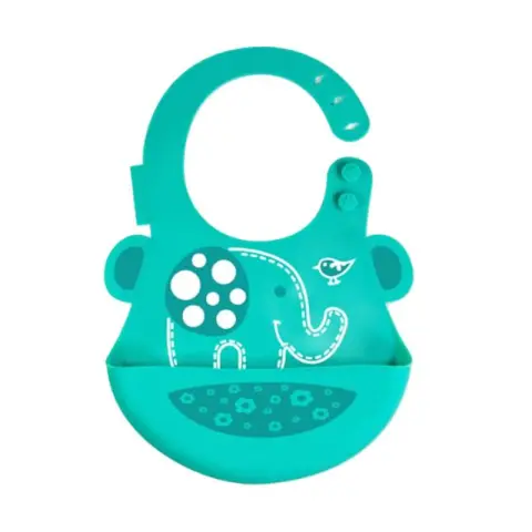 Mumsandbabes - Marcus&Marcus Alat Makan Baby Bib Green Elephant Green