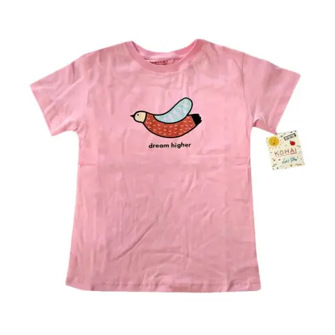 Mumsandbabes - Kohai Bird Tee Baju Atasan Anak - Pink S	