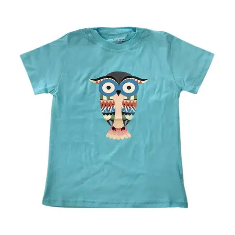 Mumsandbabes - Kohai Owl Tee Atasan Anak  - Blue L