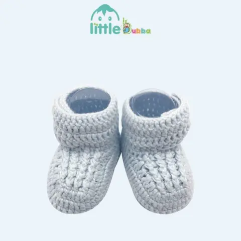 Mumsandbabes - Little Bubba Handmade Knit Shoes - Side Button Newborn