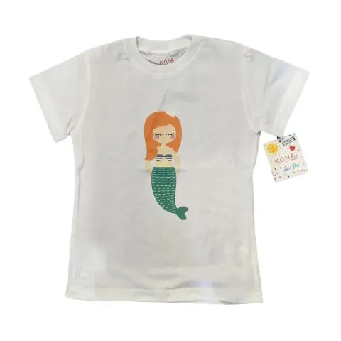 Mumsandbabes - Kohai Mermaid Tee Baju Atasan Anak - White L