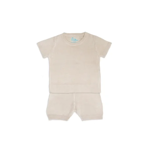 Mumsandbabes - Little Bubba Finley Knit Short Sets - Sand