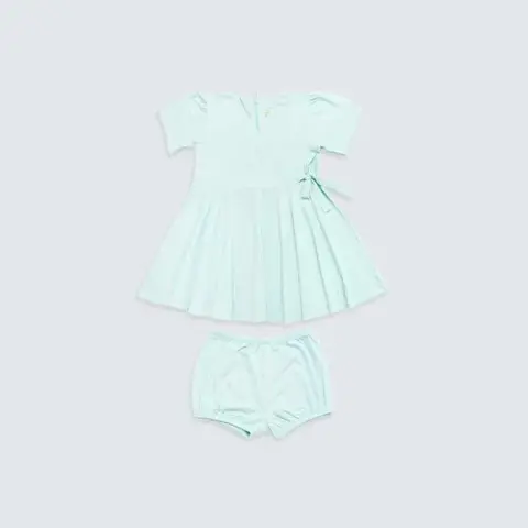 Mumsandbabes - Bamboo & Bub Hana Dress Pistachio