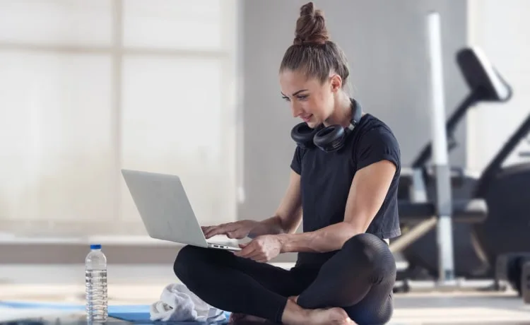 NCCPT client working on their laptop.