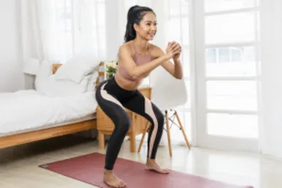 Woman doing a squat