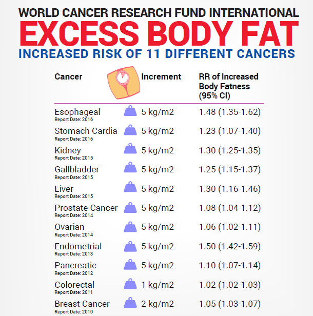 ISSA, International Sports Sciences Association, Certified Personal Trainer, ISSAonline, Nutrition, The Scary Connection Between Obesity and Cancer, Infographic