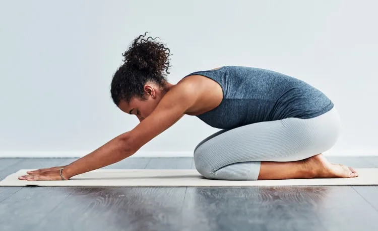 girl in yoga pose