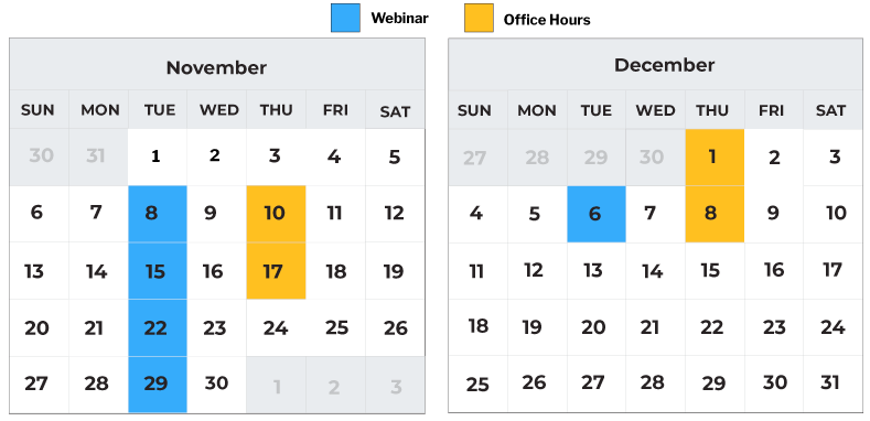 Image of the Nutrition Bootcamp Dual-Month Calendar