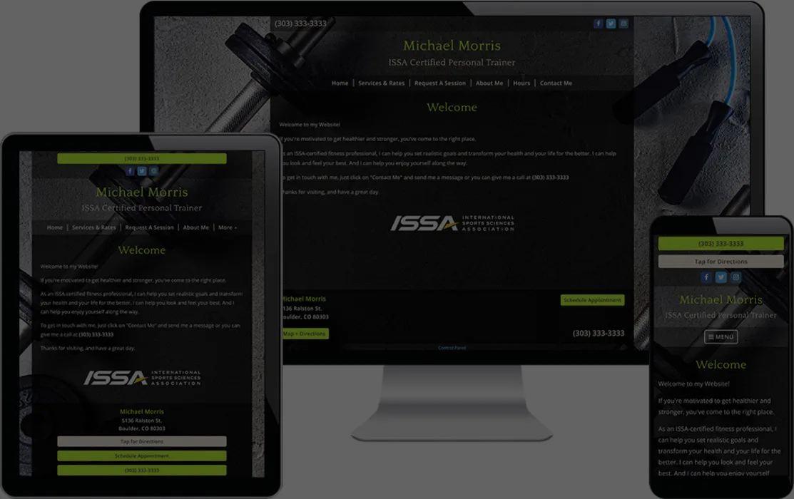 Photo of ISSA's website being available on desktop, tablet, and mobile