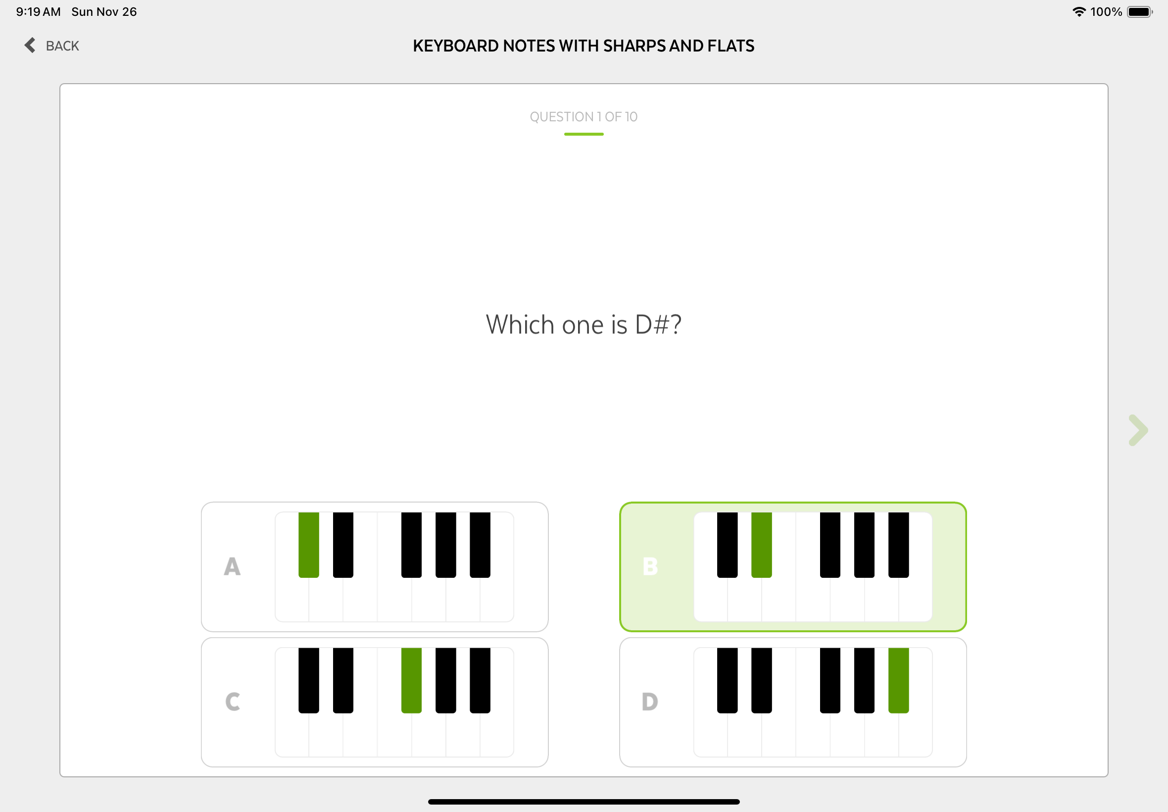 Piano Key Naming - Level 2 screenshot