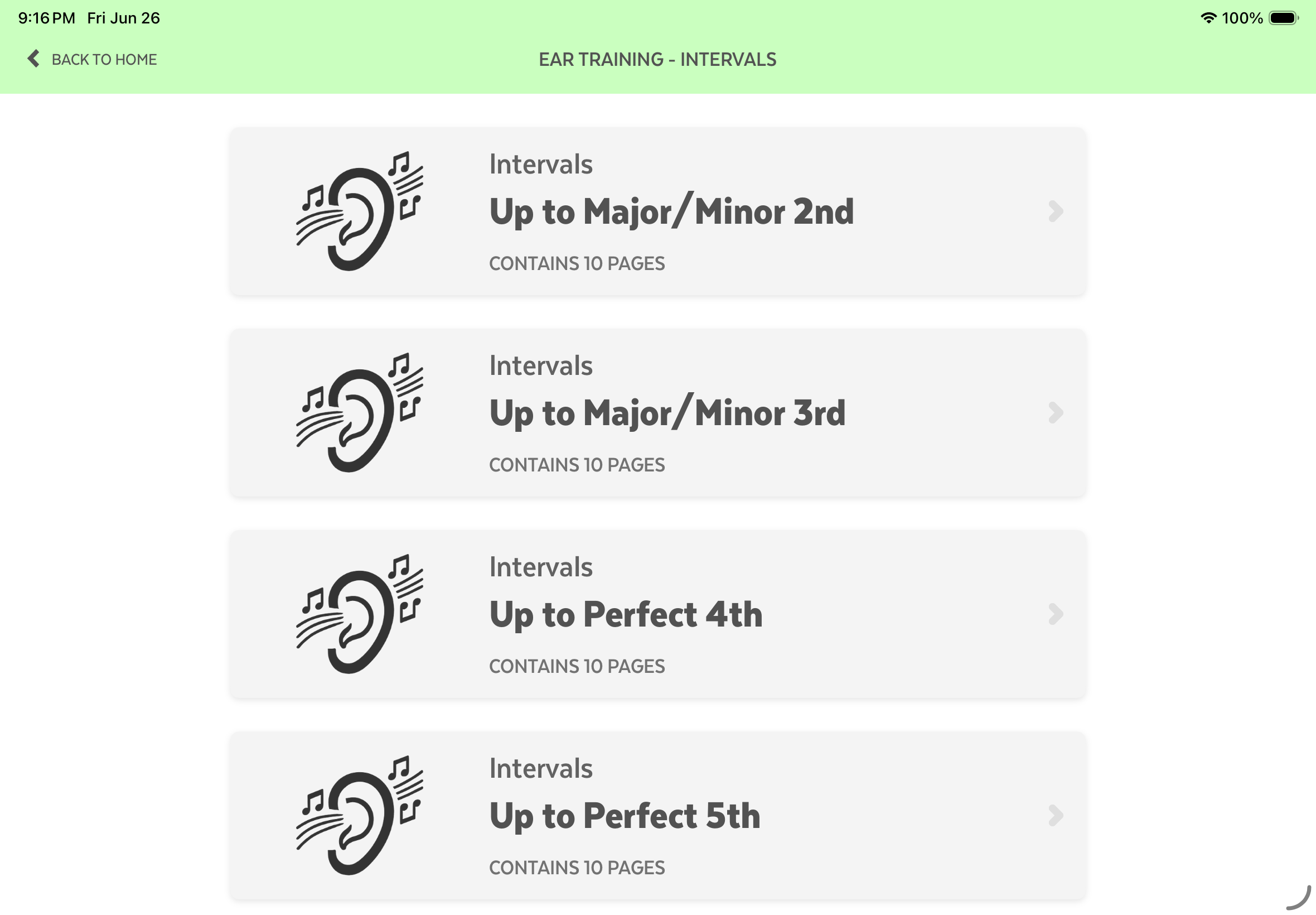 Ear Training - Intervals screenshot