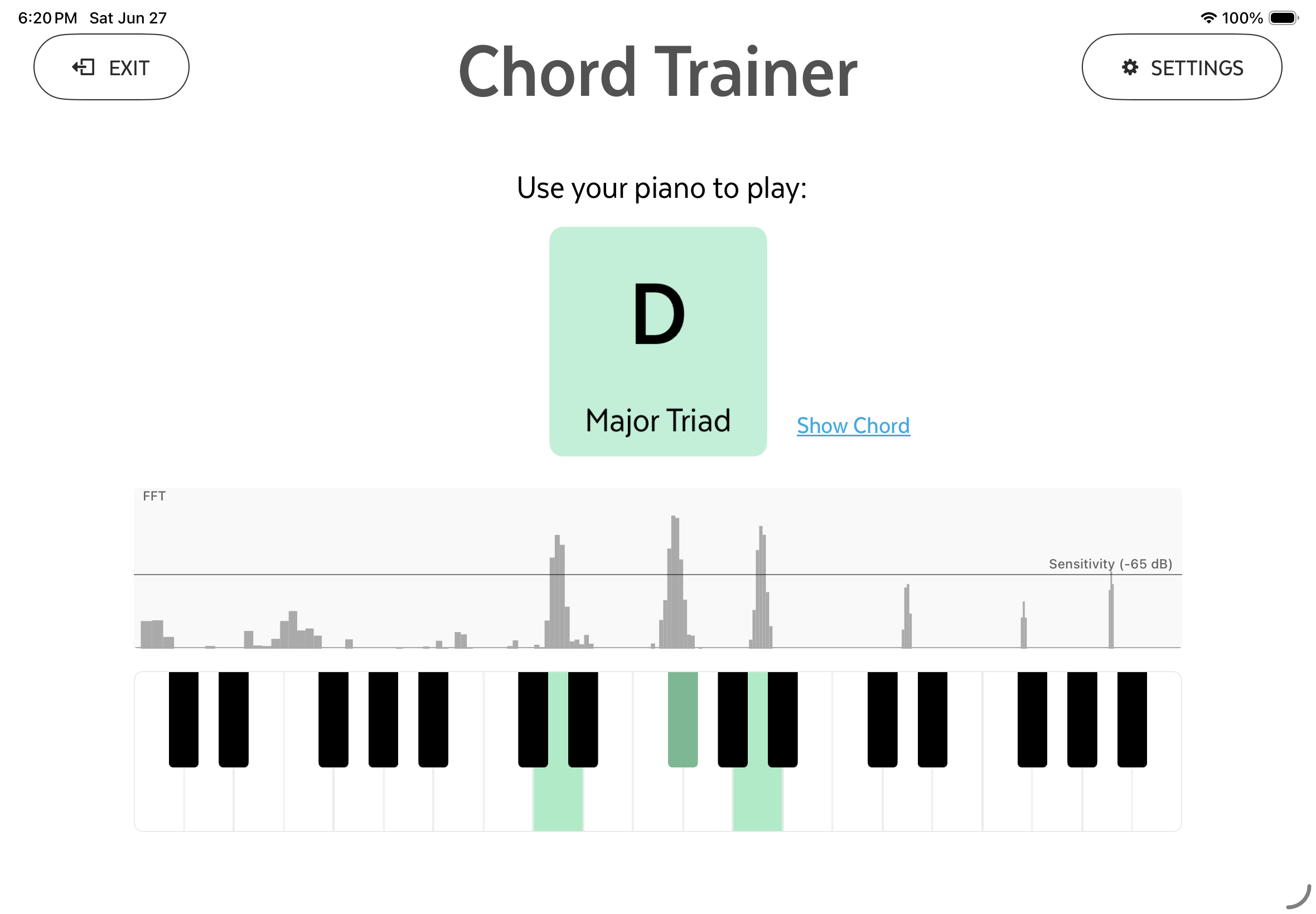 Chord Trainer screenshot