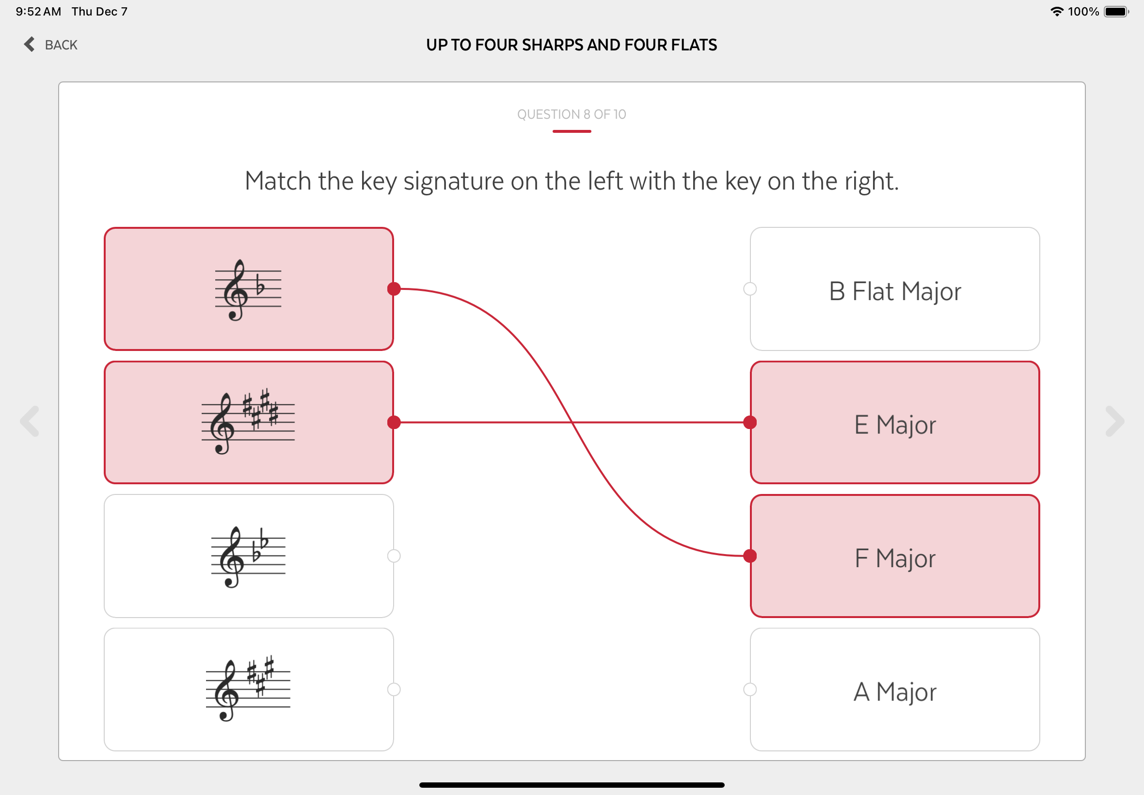 Key Signatures - Level 1 screenshot 2