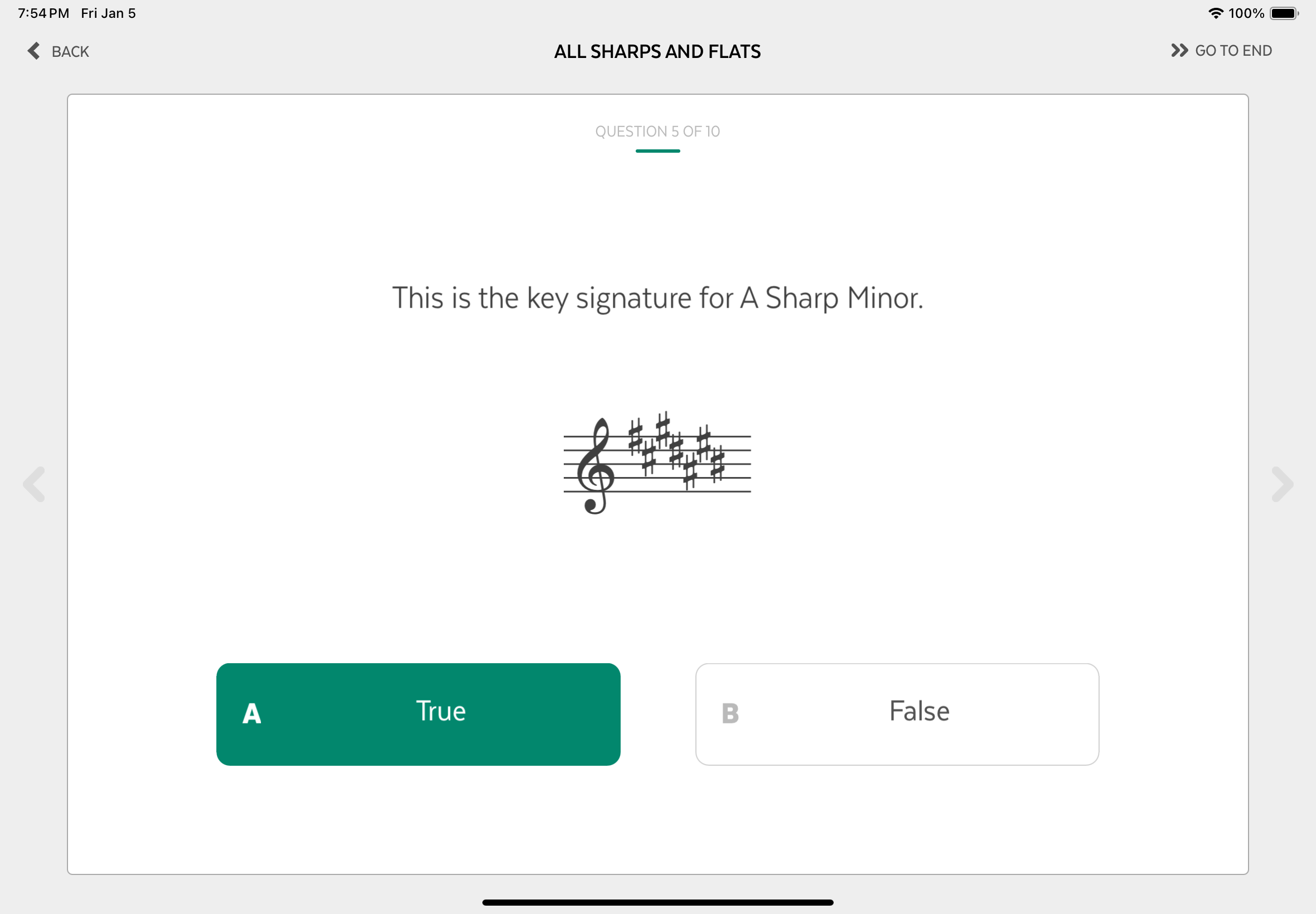Key Signatures - Level 2 screenshot 3
