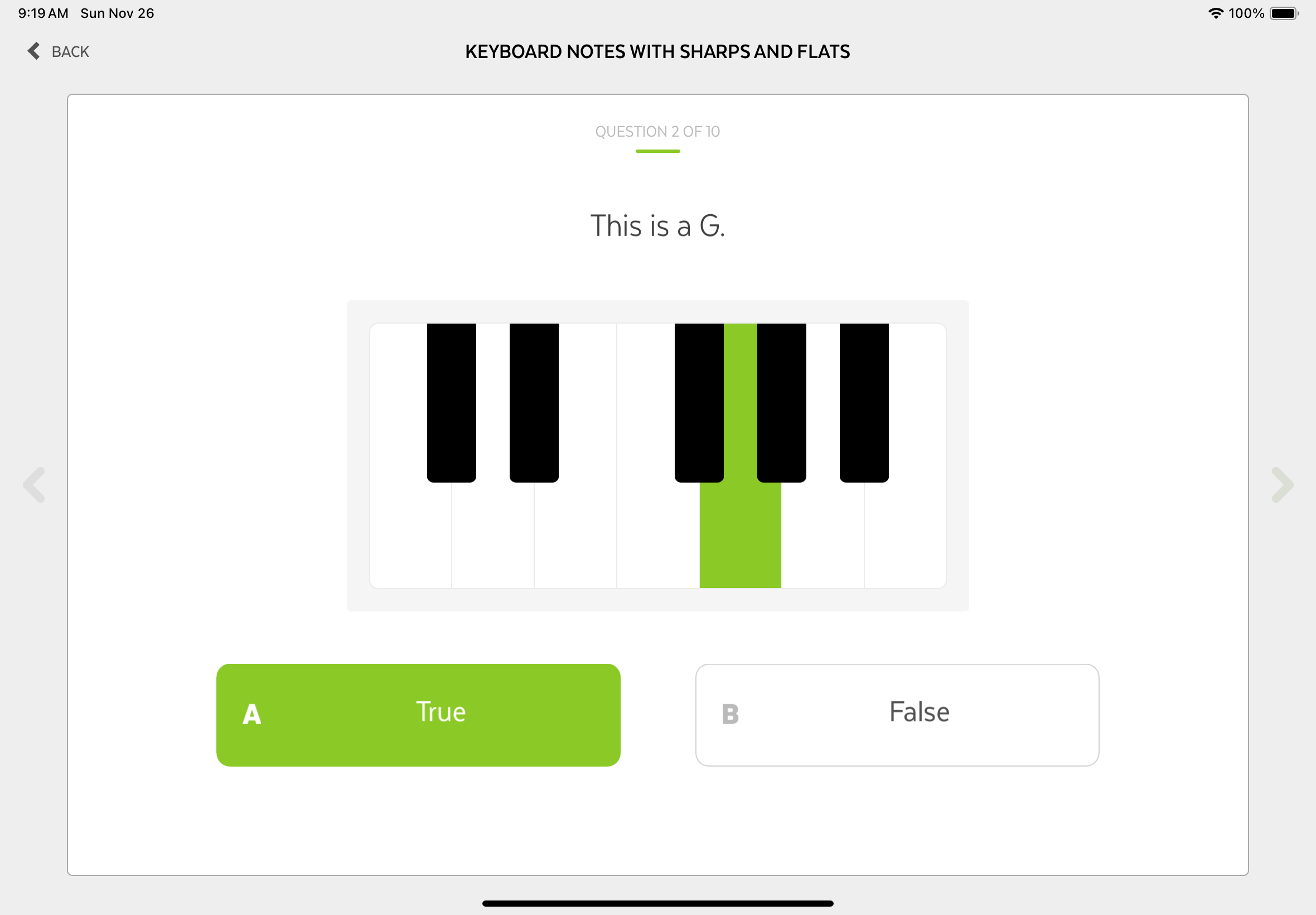 Piano Key Naming - Level 2 screenshot 3