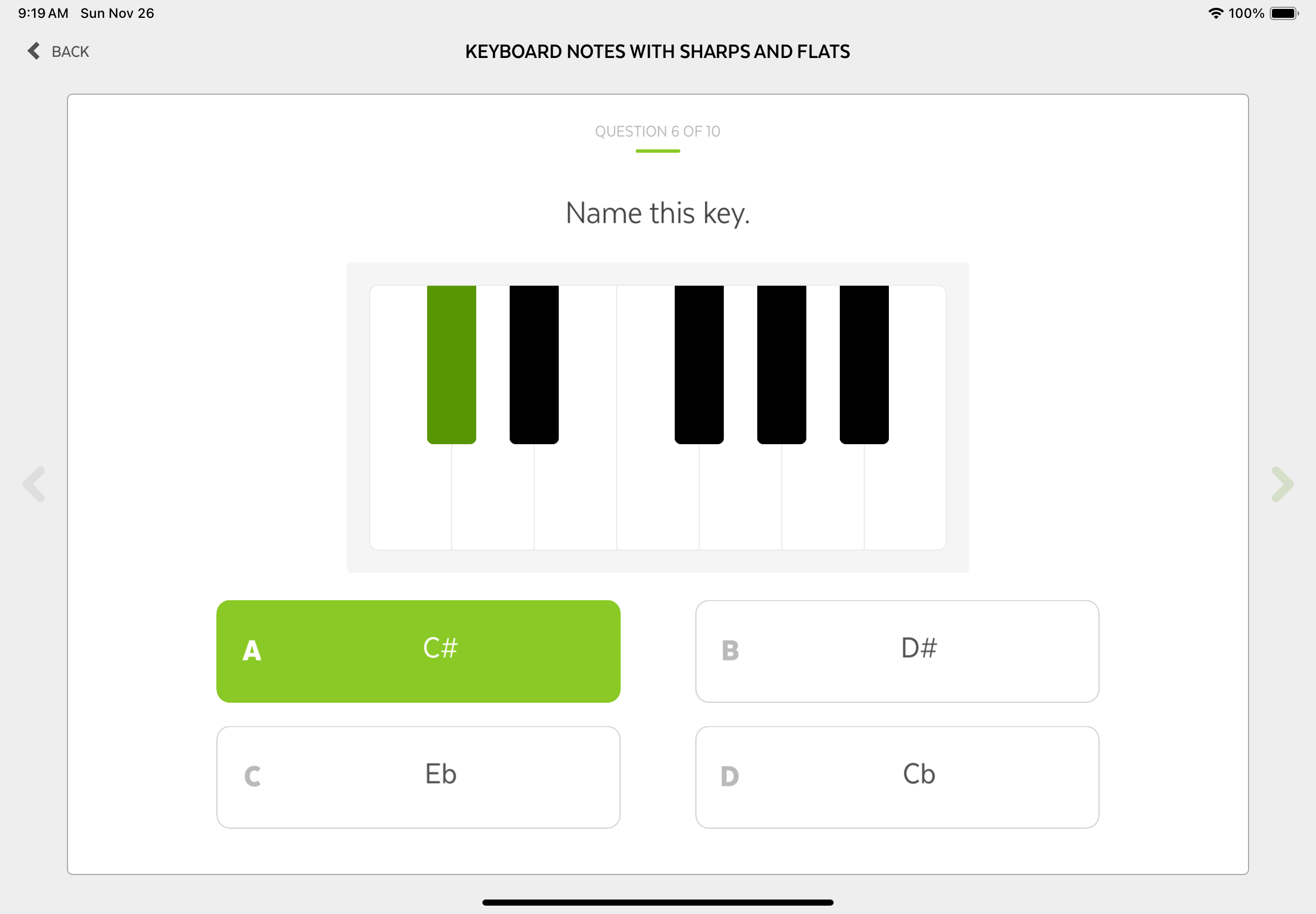 Piano Key Naming - Level 2 screenshot 2