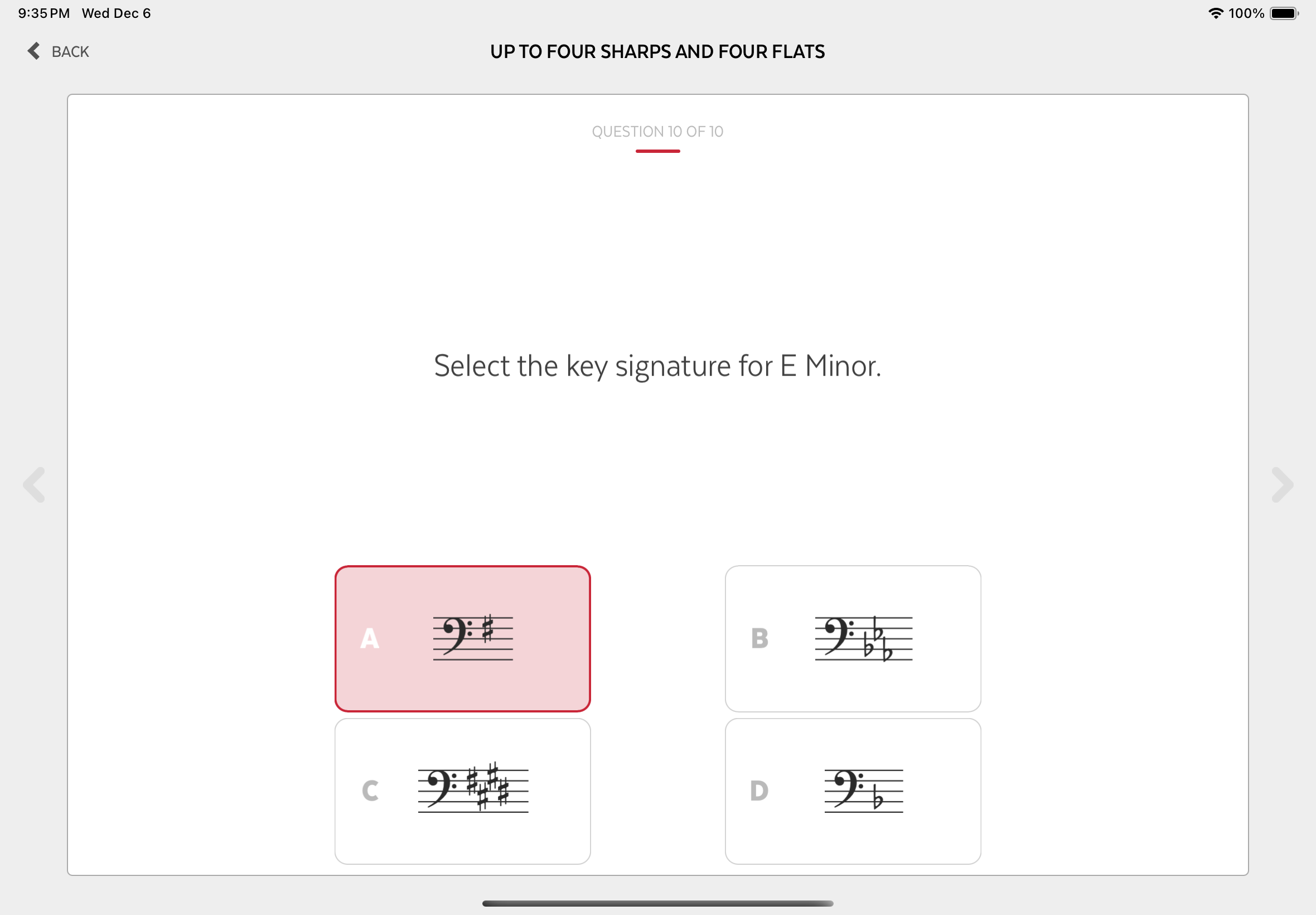 Key Signatures - Level 1 screenshot 3