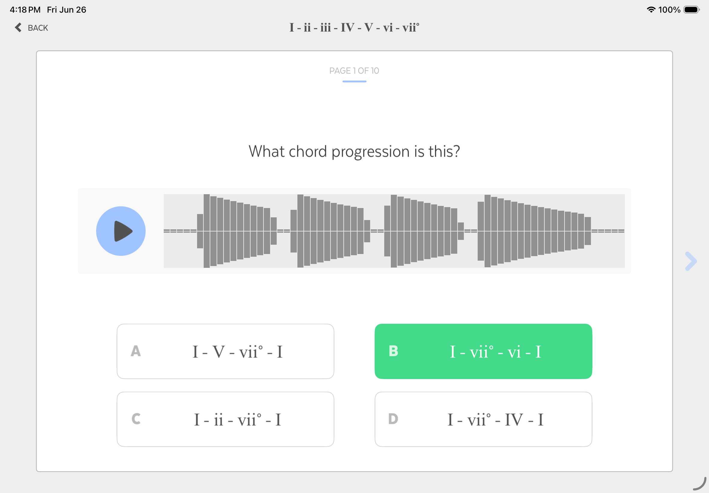 Ear Training - Progressions screenshot 3