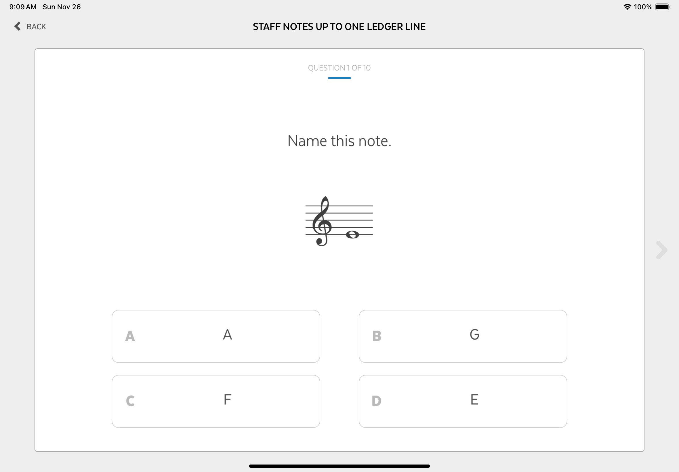 Note Naming - Level 1 screenshot 2
