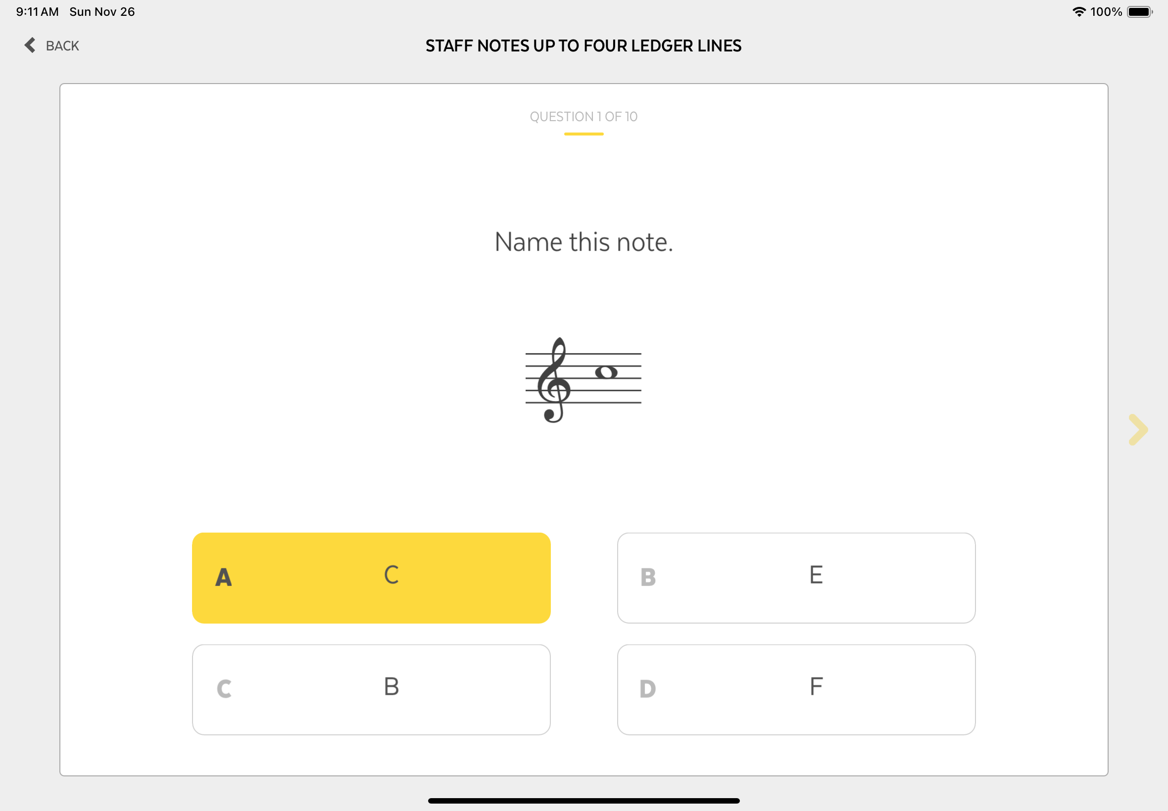 Note Naming - Level 2 screenshot 2