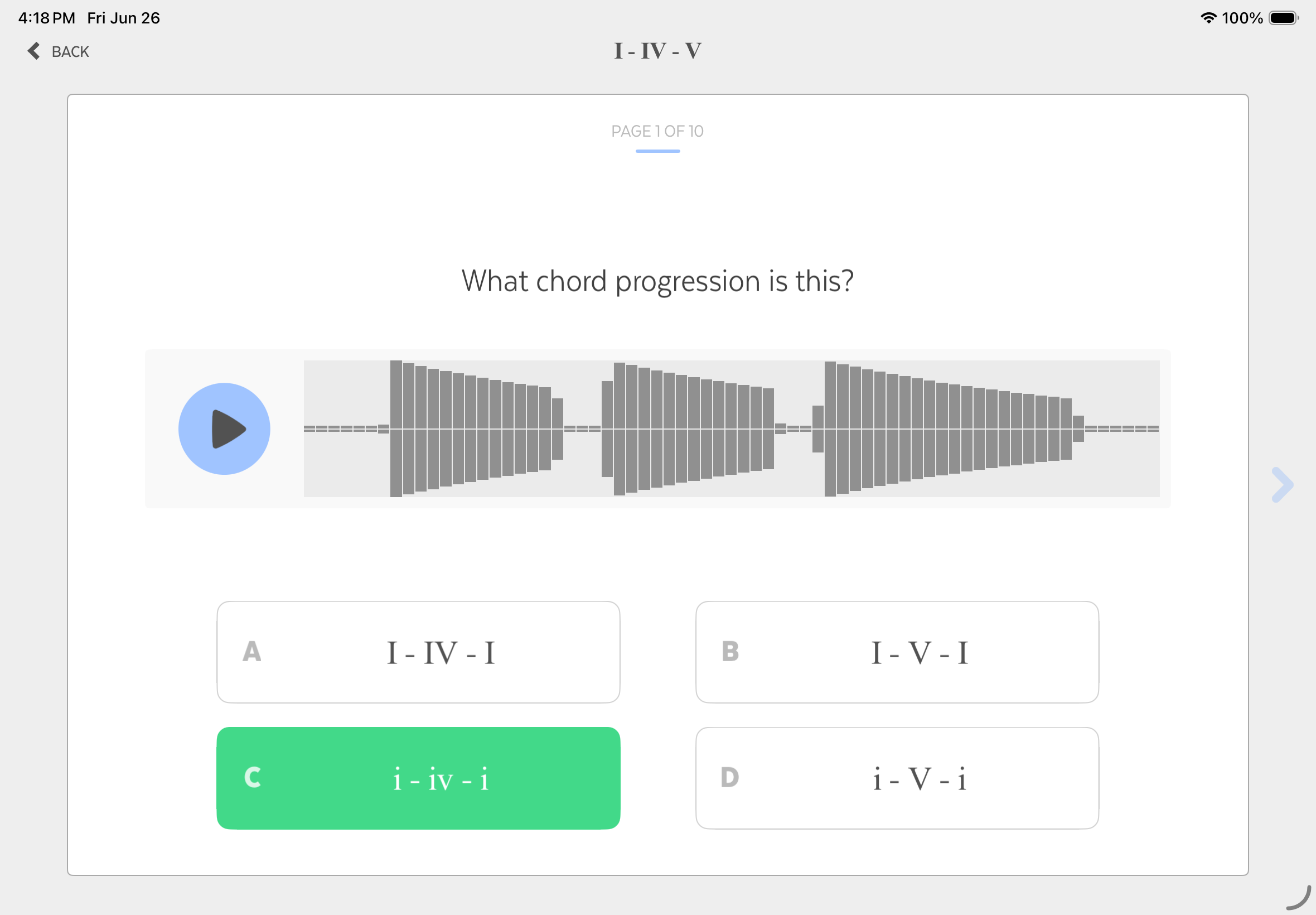 Ear Training - Progressions screenshot 2