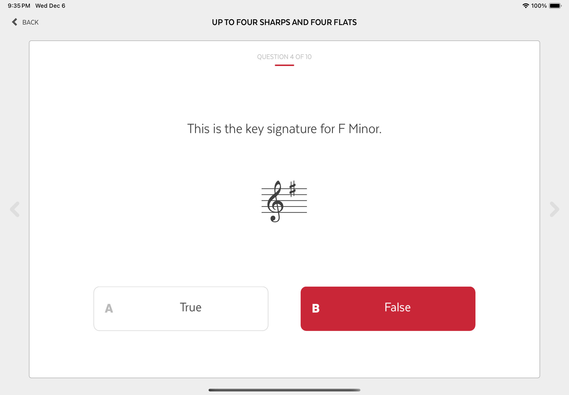 Key Signatures - Level 1 screenshot 4