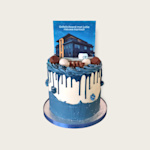 Ontwerp je eigen drip taart met foto of tekst Drip taart met foto