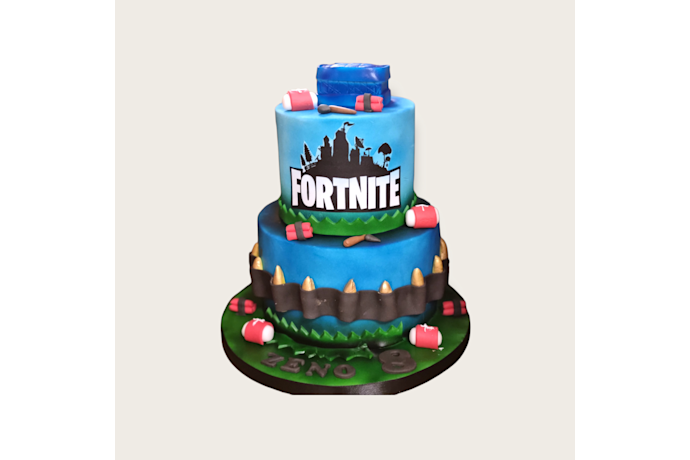 Deze game taart is een feestje voor iedere fan! fortnite 2 laags