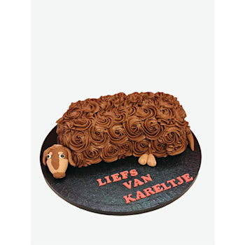 De leukste Kareltje teckel taart bestel je online bij Hippe Taarten Teck Taart Kareltje