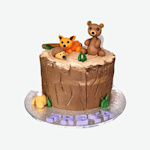 De leukste bosdieren taart bestel je online bij Hippe Taarten Bosdieren Taart