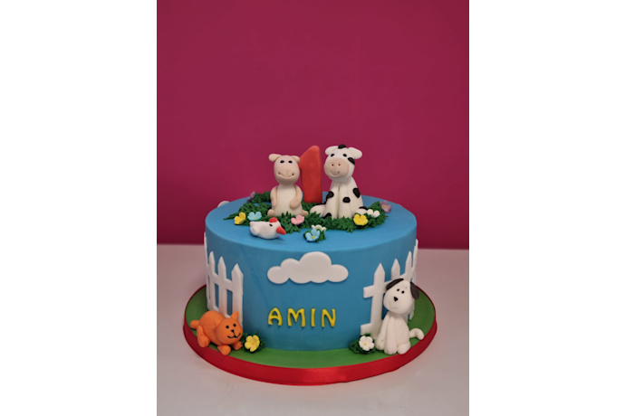 Leuke taart met al je favoriete boerderij dieren Boederij Taart