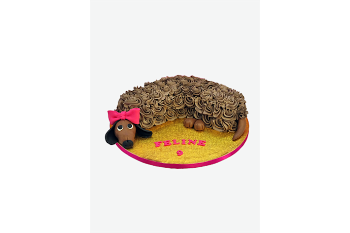 De leukste teckel taart bestel je online bij Hippe Taarten Teckel Taart