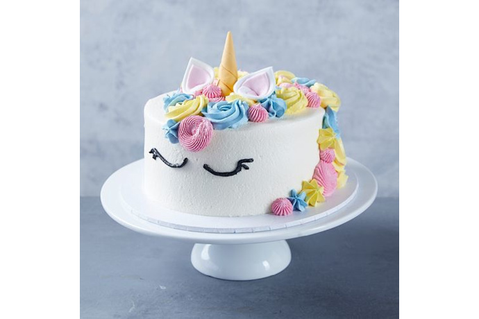 Unicorn verjaardagstaart