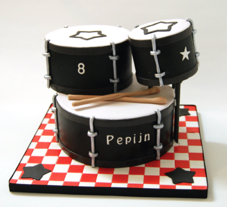 3D taart drumstel 