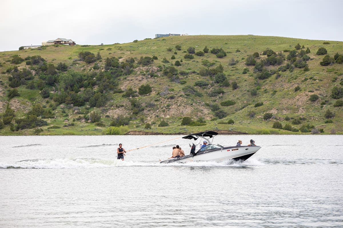 Water Skiing At Cooney Reservoir