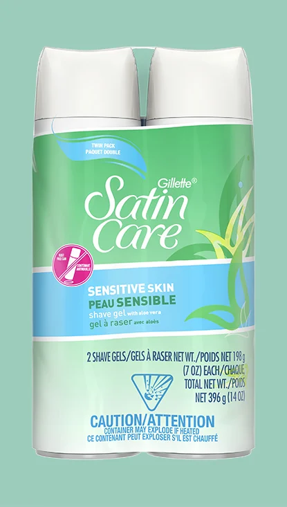Venus Satin Care Sensitive Skin Women's Shave Gel 2x7oz Pack
