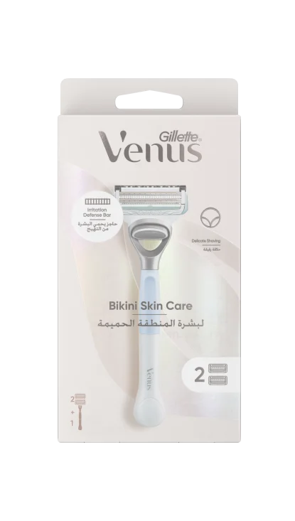 Package of 2 razor blades for Venus Bikini Skin Care razor