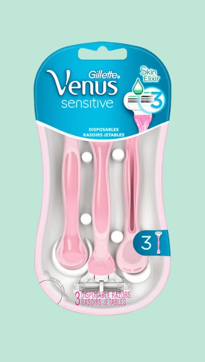 Venus Sensitive 3 Disposable Women's Razors Pack