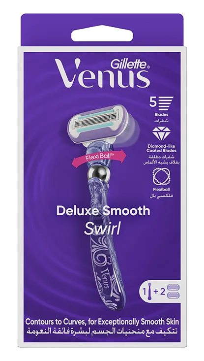 Deluxe Smooth Swirl Razor package