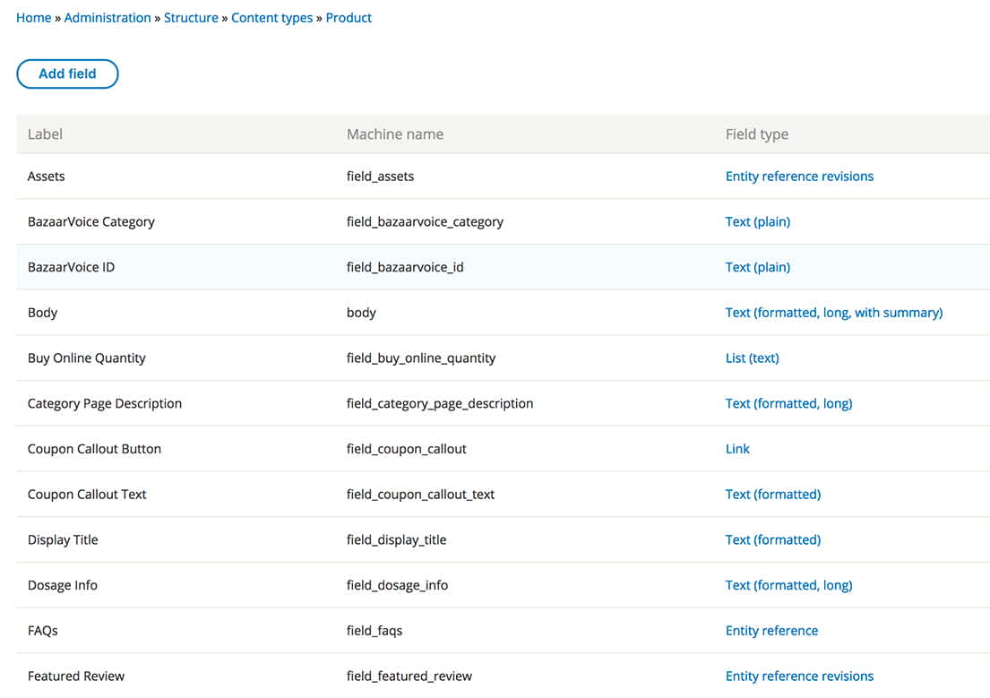 Culturelle: Content types