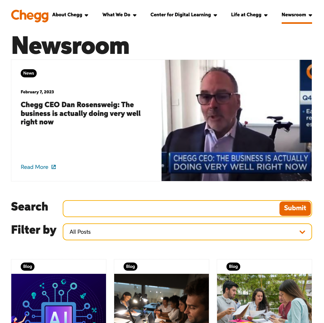 Chegg Newsroom