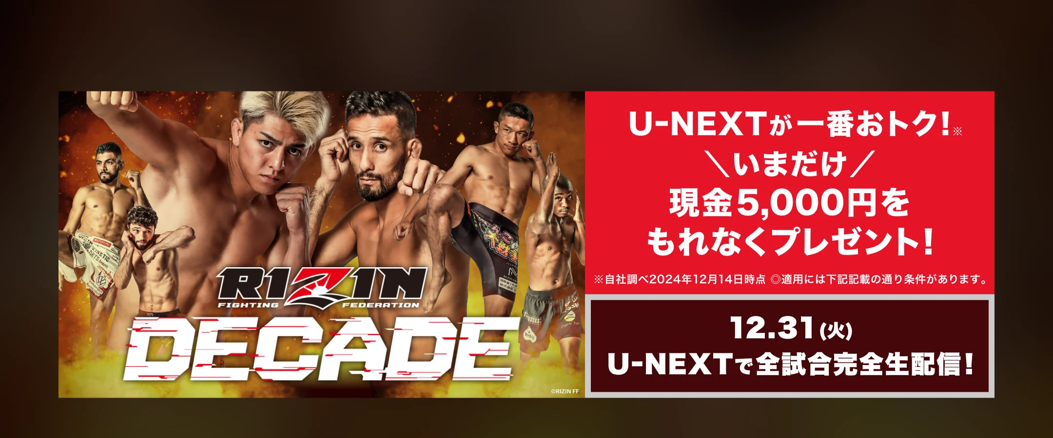 RIZIN DECADE/RIZIN49のライブ配信の視聴方法は？安い買い方や見逃し配信についても解説！