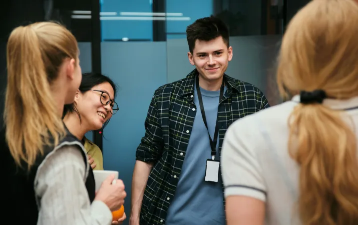 A group of teachers in conversation
