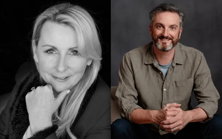 Nicole Lenoir-Jourdan and Nick Fiennes